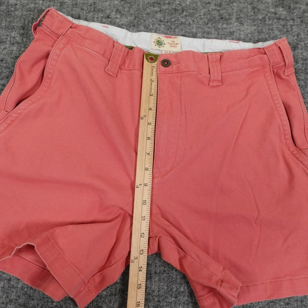 The Territory Ahead Mission‎ Comfort Chino Shorts Mens 36 Coral Hidden Elastic